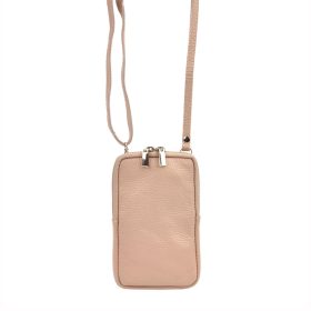    Gregorio MOBI-1 tyrkysová dámska malá kožená taška cez rameno, držiak na mobil 11 x 18 x 1,8 cm