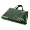  Dámska kožená taška na notebook Camilla 777 CROCO zelená 40 x 31 x 6 cm