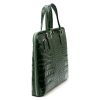  Dámska kožená taška na notebook Camilla 777 CROCO zelená 40 x 31 x 6 cm
