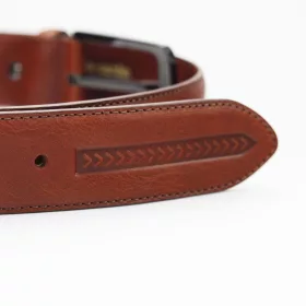    Pánsky opasok z hovädzej kože Pierre Cardin AUT 8048 modrý 3,5 cm