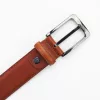  Pánsky opasok z hovädzej kože Pierre Cardin AUT 8048 modrý 3,5 cm