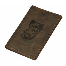  Kožený držiak na pas Greenburry so vzorom diviaka