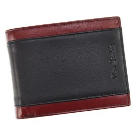    Pierre Cardin TILAK32 8805 čierno-červená pánska kožená peňaženka 12 x 9 cm