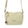  Pierre Cardin FRZ 1721 krémová dámska kožená kabelka 26 x 22 x 12 cm