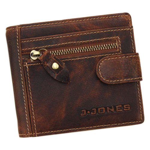  Jennifer Jones 5533 pánska peňaženka z hovädzej kože hnedej farby 11 x 9,5 x 2 cm