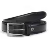  Pánsky opasok Pierre Cardin PSN 8034 ČIERNY z hovädzej kože 3,3 cm