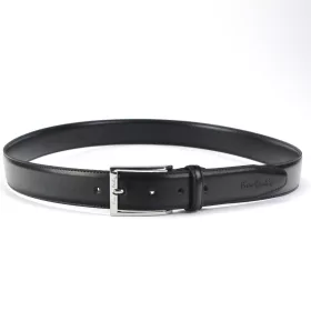    Pánsky opasok Pierre Cardin PSN 8034 ČIERNY z hovädzej kože 3,3 cm
