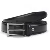  Pánsky opasok Pierre Cardin PSN 8034 ČIERNY z hovädzej kože 3,3 cm