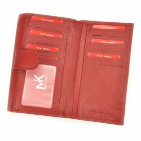    Dámska kožená peňaženka Money Kepper 12137 s RFID červenou farbou 17 x 10,5 x 4,5 cm