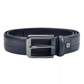 Opasok z hovädzej kože Pierre Cardin GF 8004 modrý 3,5 cm