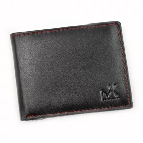   Money Kepper CC 5130 čierno-červená pánska kožená peňaženka 11 x 9 x 2,2 cm