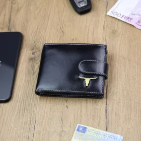    Wild RM-B-05L-BAW2 RFID čierna pánska kožená peňaženka 12 x 9,3 x 2,5 cm