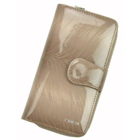    Dámska vzorovaná béžová kožená peňaženka Patrizia, RFID 9,5 × 16,5 cm