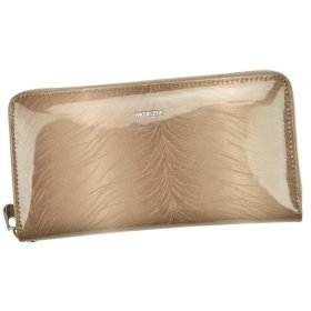    Dámska lakovaná peňaženka so vzorom Patrizia béžovej farby 19,5 × 10,5 cm