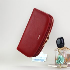    PATRIZIA IT-123 RFID červená dámska kožená peňaženka 18,5 x 10,5 x 3,5 cm