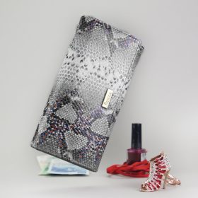    PATRIZIA SN-100 RFID sivá dámska kožená peňaženka 18,5 x 9,5 x 4 cm