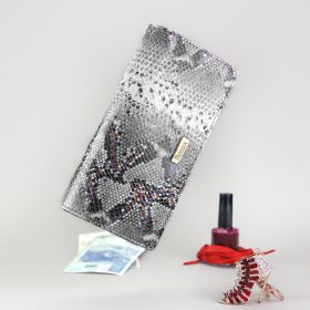    PATRIZIA SN-102 RFID sivá dámska kožená peňaženka 18,5 x 10 x 4 cm