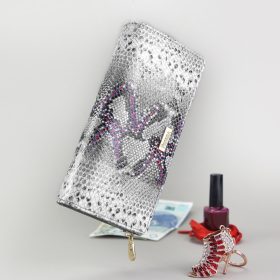    PATRIZIA SN-106 RFID sivá dámska kožená peňaženka 19 x 10 x 4 cm