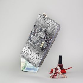    PATRIZIA SN-119 RFID sivá dámska kožená peňaženka 19,5 x 10,5 x 2,5 cm