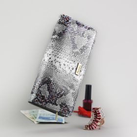    PATRIZIA SN-122 RFID sivá dámska kožená peňaženka 19,5 x 10 x 4 cm