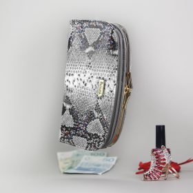    PATRIZIA SN-123 RFID sivá dámska kožená peňaženka 18,5 x 10 x 3,5 cm