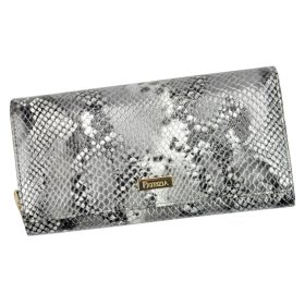    PATRIZIA SNR-106 RFID sivá dámska kožená peňaženka 18 x 9 x 4 cm