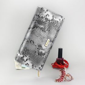    PATRIZIA SNR-106 RFID sivá dámska kožená peňaženka 18 x 9 x 4 cm