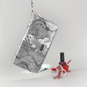    PATRIZIA SNR-119 RFID sivá dámska kožená peňaženka 20 x 10 x 2,5 cm