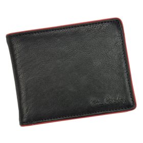    Pierre Cardin TILAK05 TUMBLE 324 čierno-červená pánska kožená peňaženka 12,5 x 9,5 cm