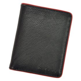    Pierre Cardin TILAK05 TUMBLE 326 čierno-červená pánska peňaženka z hovädzej kože 10 x 13 cm