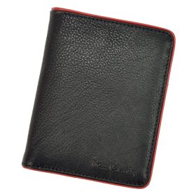    Pierre Cardin TILAK05 TUMBLE 326 čierno-červená pánska peňaženka z hovädzej kože 10 x 13 cm
