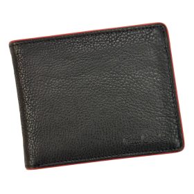    Pierre Cardin TILAK05 TUMBLE 8806 čierno-červená pánska peňaženka z hovädzej kože 12,5 x 10 x 2,5 cm