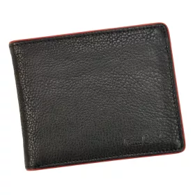    Pierre Cardin TILAK05 TUMBLE 8806 čierno-červená pánska peňaženka z hovädzej kože 12,5 x 10 x 2,5 cm