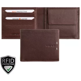  Pánska hnedá kožená peňaženka Giorgio Carelli RFID