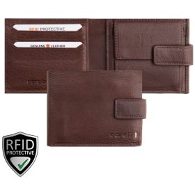    Kožená crossbody peňaženka Giorgio Carelli fefi hnedá, RFID
