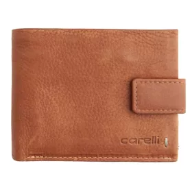    Peňaženka Giorgio Carelli z fefi koňakovej kože so širokým remienkom, RFID