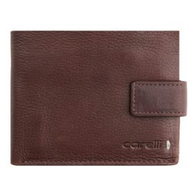    Kožená crossbody peňaženka Giorgio Carelli fefi hnedá, 11,5×9 cm, RFID