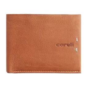    Pánska peňaženka z koňakovej kože Giorgio Carelli s RFID ochranou, 11 × 9 cm