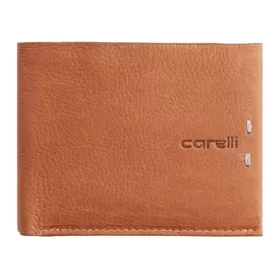    Pánska peňaženka z koňakovej kože Giorgio Carelli s RFID, 11 × 9 cm