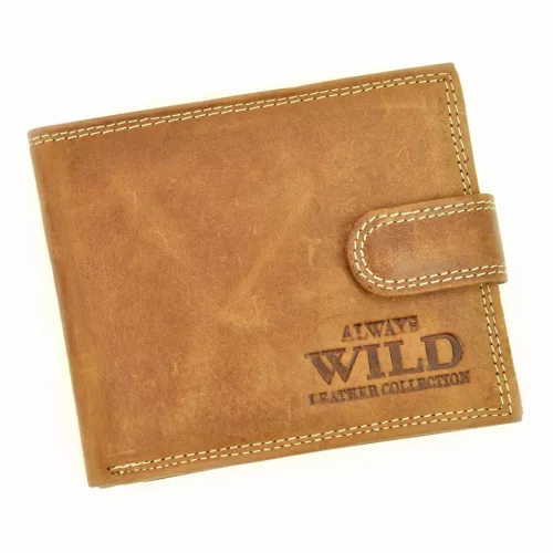 Wild N992L-CHM RFID barna férfi marhabőr pénztárca 13 x 10.5 x 2.5 cm