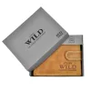 Wild N992L-CHM RFID barna férfi marhabőr pénztárca 13 x 10.5 x 2.5 cm