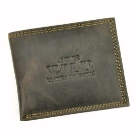    Wild N0035-CHM RFID hnedá pánska kožená peňaženka 10,5 x 9 x 2,5 cm
