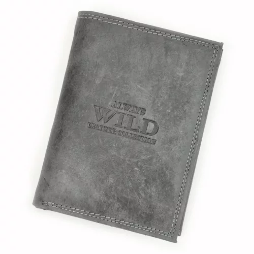 Wild N4-CHM RFID fekete férfi marhabőr pénztárca 10 x 13.5 x 2.5 cm