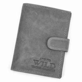  Wild N4L-CHM RFID fekete férfi marhabőr pénztárca 10.8 x 13.5 x 2.8 cm