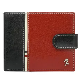    Rovicky 324L-RBA-D RFID čierno-červená pánska kožená peňaženka 12 x 9,5 x 2 cm