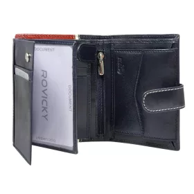    Rovicky 326L-RBA-D RFID námornícka pánska kožená peňaženka 10 x 12,5 x 2 cm