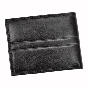    Valentini 987 992 čierna pánska kožená peňaženka 11 x 8,5 x 2,5 cm