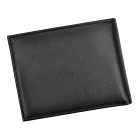    Valentini 306 992 čierna pánska kožená peňaženka 11 x 8,7 x 1,8 cm