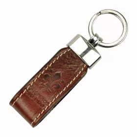    Kľúčenka Florence z hnedej hovädzej kože, doplnok 11 x 2,5 x 2,5 cm