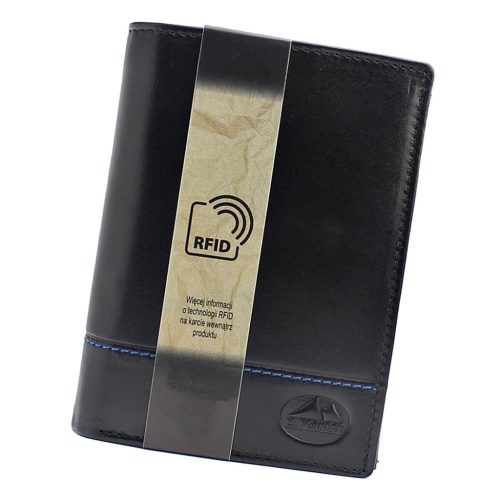  EL FORREST 859-623 RFID čierna pánska kožená peňaženka 10 x 13 x 2,5 cm